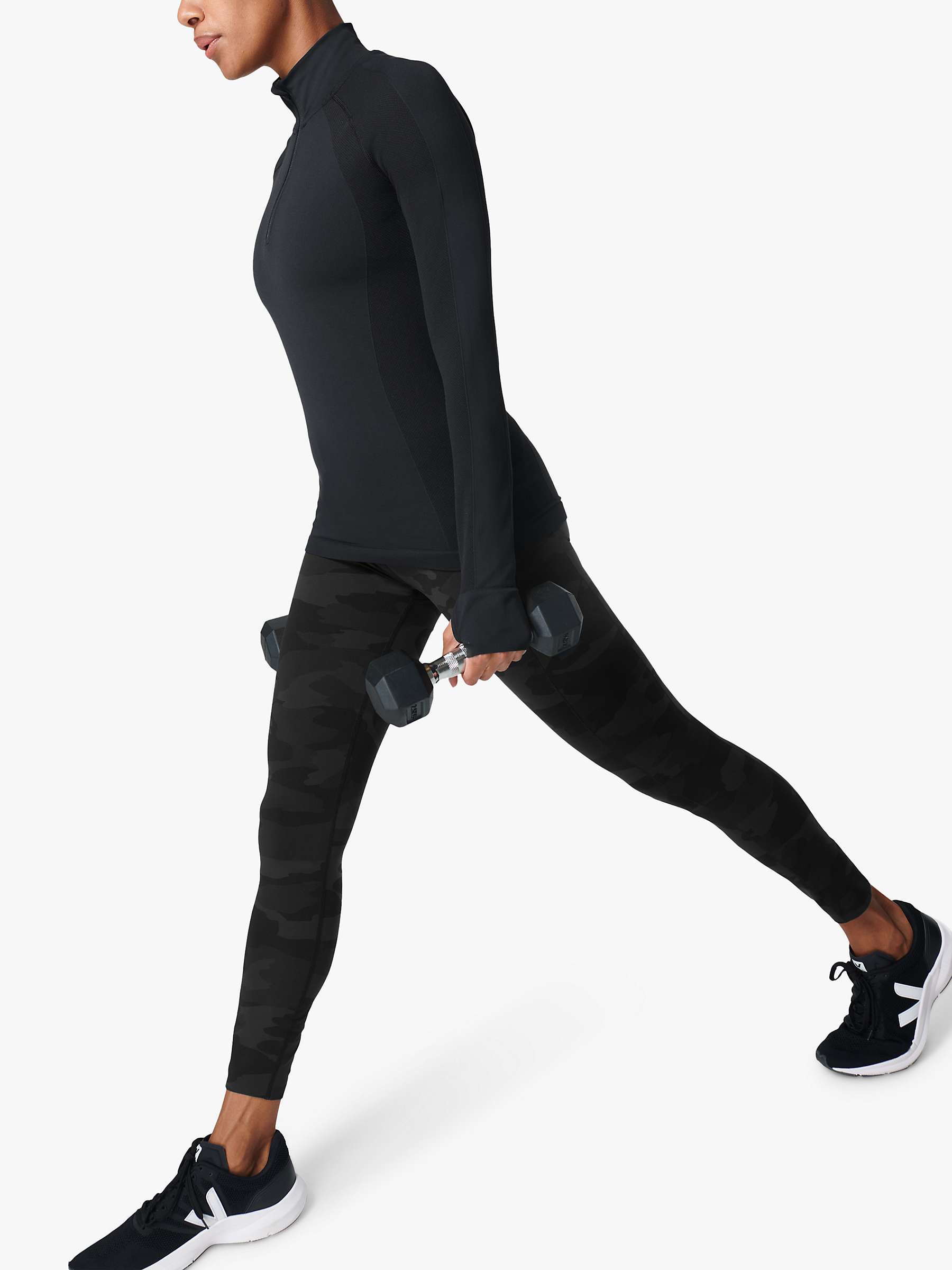 Buy Sweaty Betty Athlete Seamless Half Zip Long Sleeve Top Online at johnlewis.com