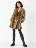 hush Manon Leopard Print Faux Fur Coat, Multi