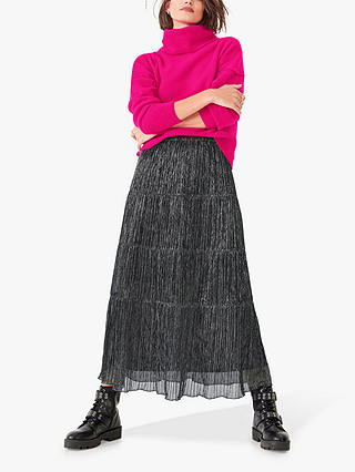 HUSH Leonora Sparkle Maxi Skirt, Black