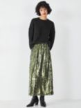 hush Cicley Sequin A-Line Skirt, Khaki
