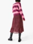 HUSH Mabel Striped Knit Jumper, Purple/Pink