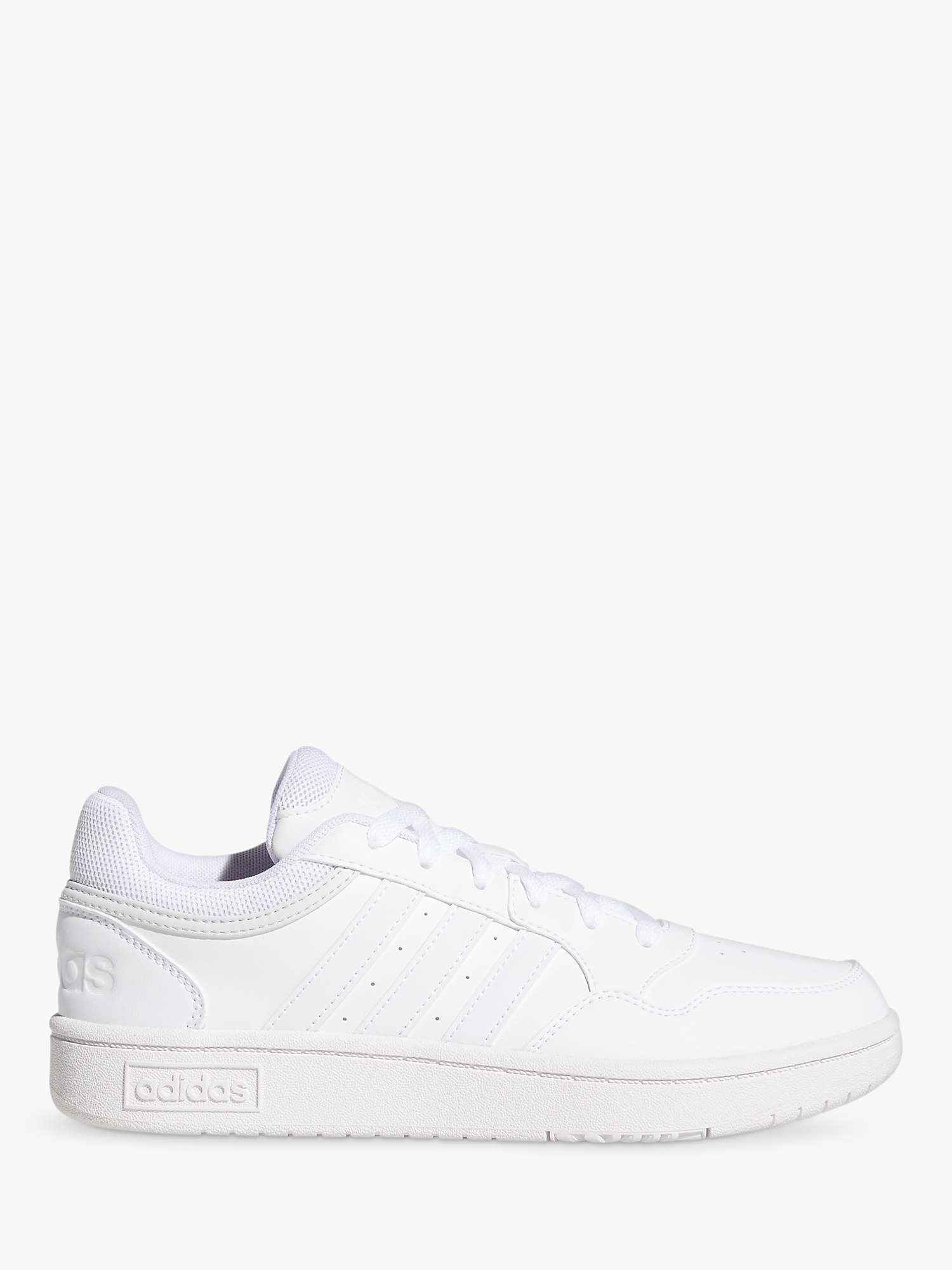 adidas Hoops 3.0 Low Classic Trainers, White at John Lewis & Partners