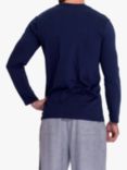 British Boxers GOTS Organic Long Sleeve Lounge T-Shirt, Navy