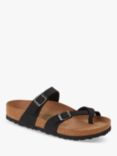 Birkenstock Mayari Earthy Vegan Regular Fit Toe Post Strappy Sandals, Black