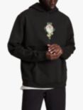 AllSaints Wreath Over the Head Hoodie, Washed Black