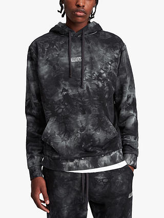 AllSaints Clay Abstract Over the Head Hoodie, Pier Grey