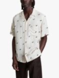AllSaints Illume Lightning Bold Short Sleeve Shirt, Ecru