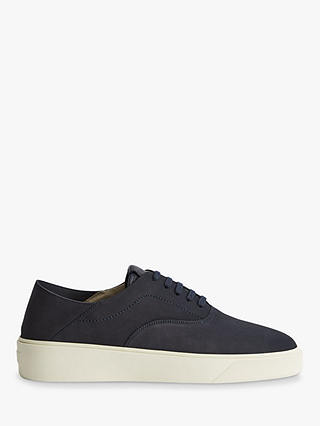 Reiss Acer Nubuck Lace Up Loafers, Navy