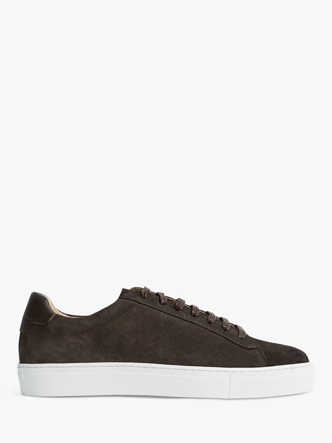 Reiss Finley Suede Trainers, Chocolate