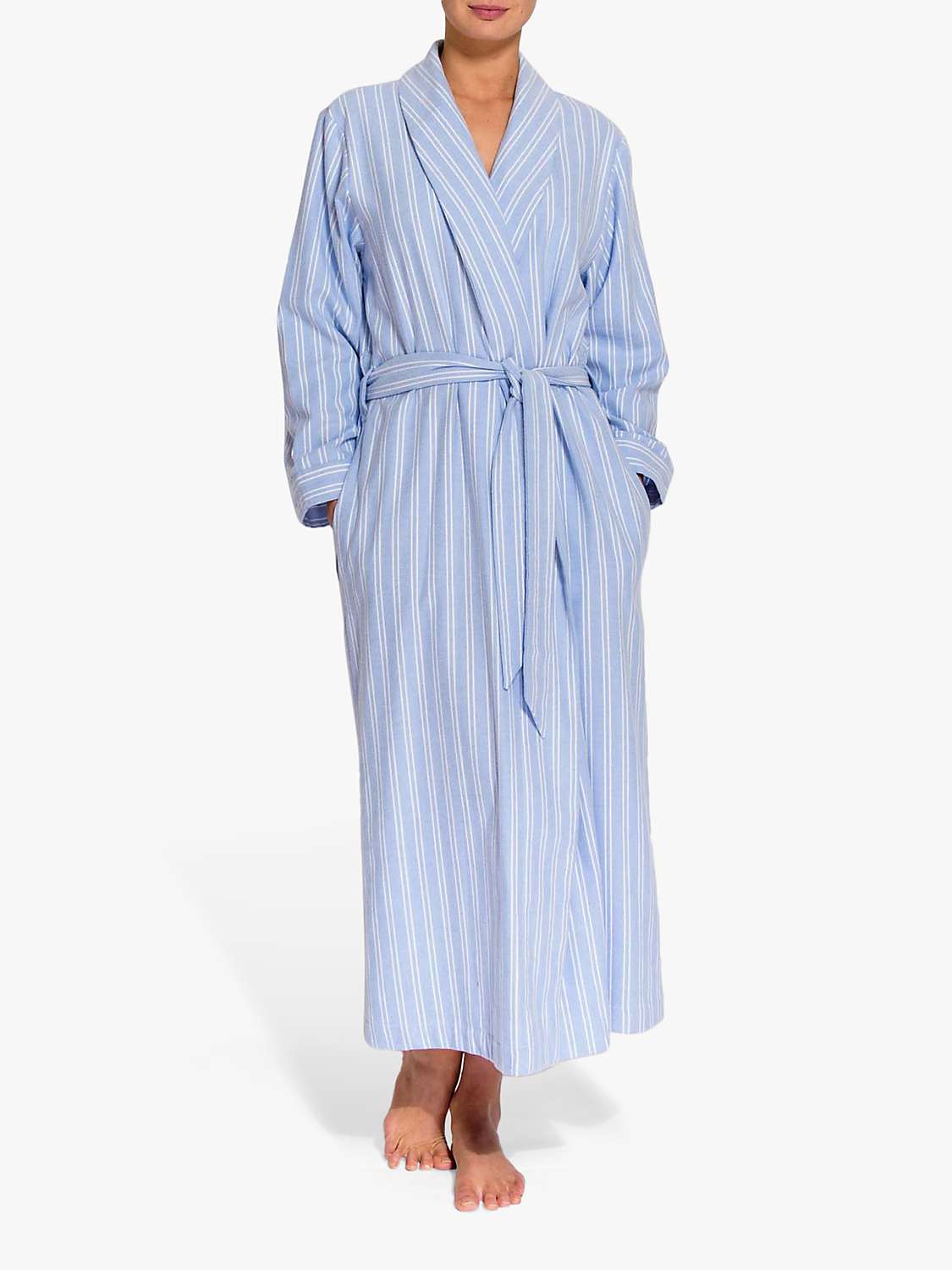 Buy British Boxers Westwood Stripe Brushed Cotton Dressing Gown Online at johnlewis.com