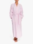 British Boxers Westwood Stripe Brushed Cotton Dressing Gown, Pink