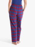 British Boxers Tartan Brushed Cotton Pyjama Trousers, Bordeaux