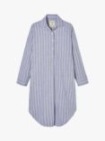 British Boxers Westwood Stripe Brushed Cotton Nightshirt, Grey