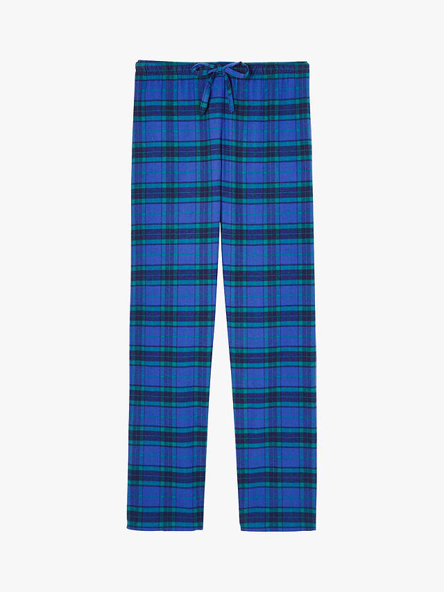 British Boxers Tartan Brushed Cotton Pyjama Trousers, Midnight