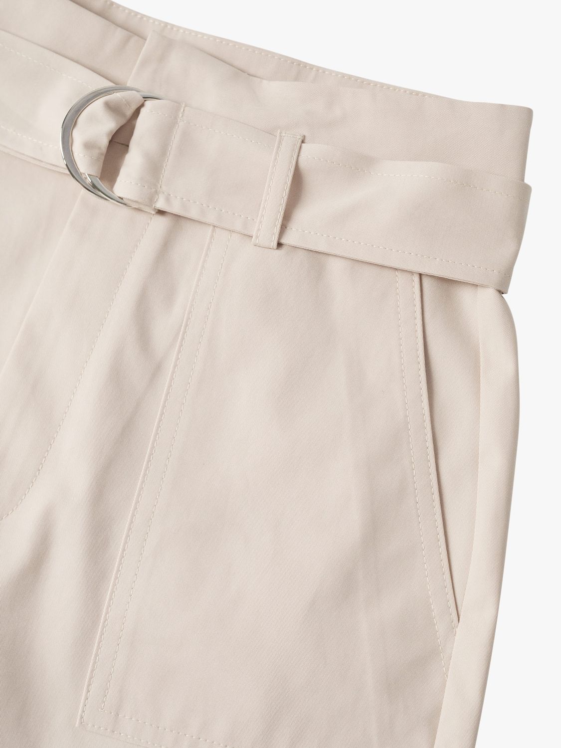 Mango Lolo Utility Trousers, Pastel Brown at John Lewis & Partners