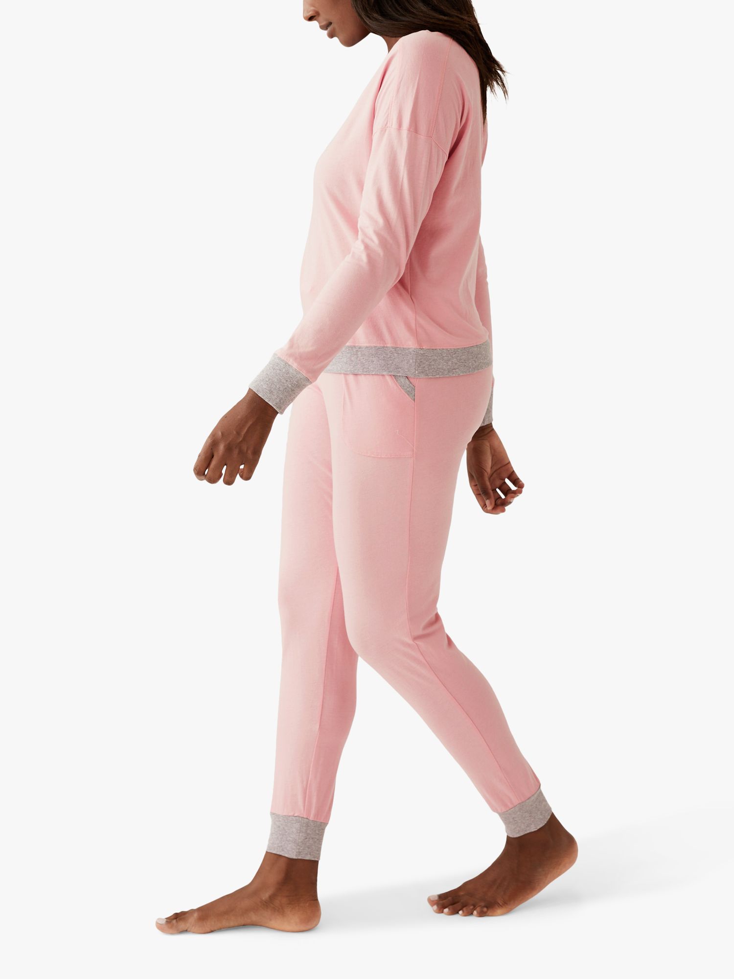 DKNY Signature Logo Joggers Pyjama Set, Viola at John Lewis & Partners