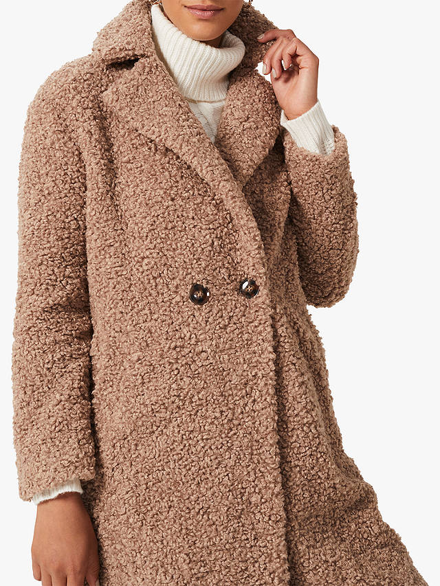 Womens Clothing Coats Long coats and winter coats Natural Hobbs Charlize Teddy Coat in Camel 