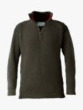 Celtic & Co. Merino Wool Ribbed Half Zip Jumper