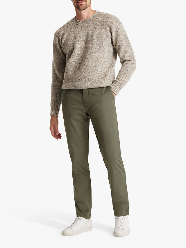 SPOKE Heroes Cotton Blend Narrow Thigh Chinos, Olive