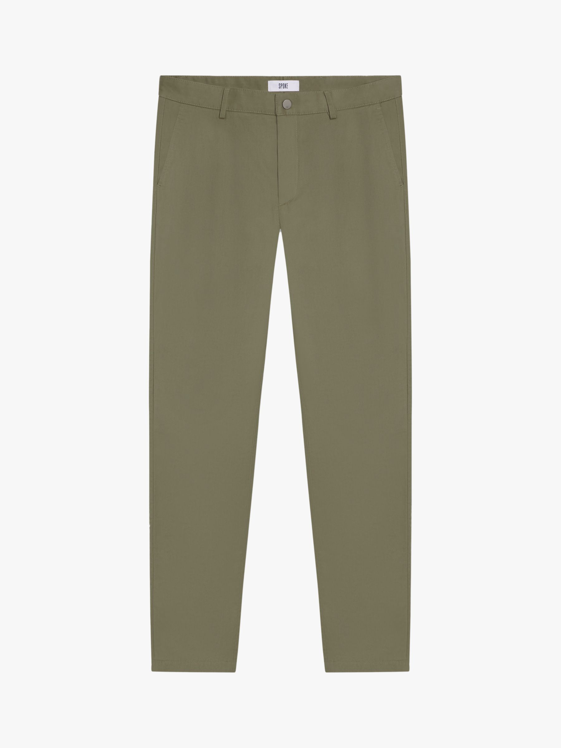 SPOKE Heroes Cotton Blend Narrow Thigh Chinos, Olive, W30/L28