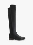 Dune Tropic Leather Knee High Boots, Black