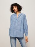 AND/OR Sylvia Chambray Blouse, Light Blue