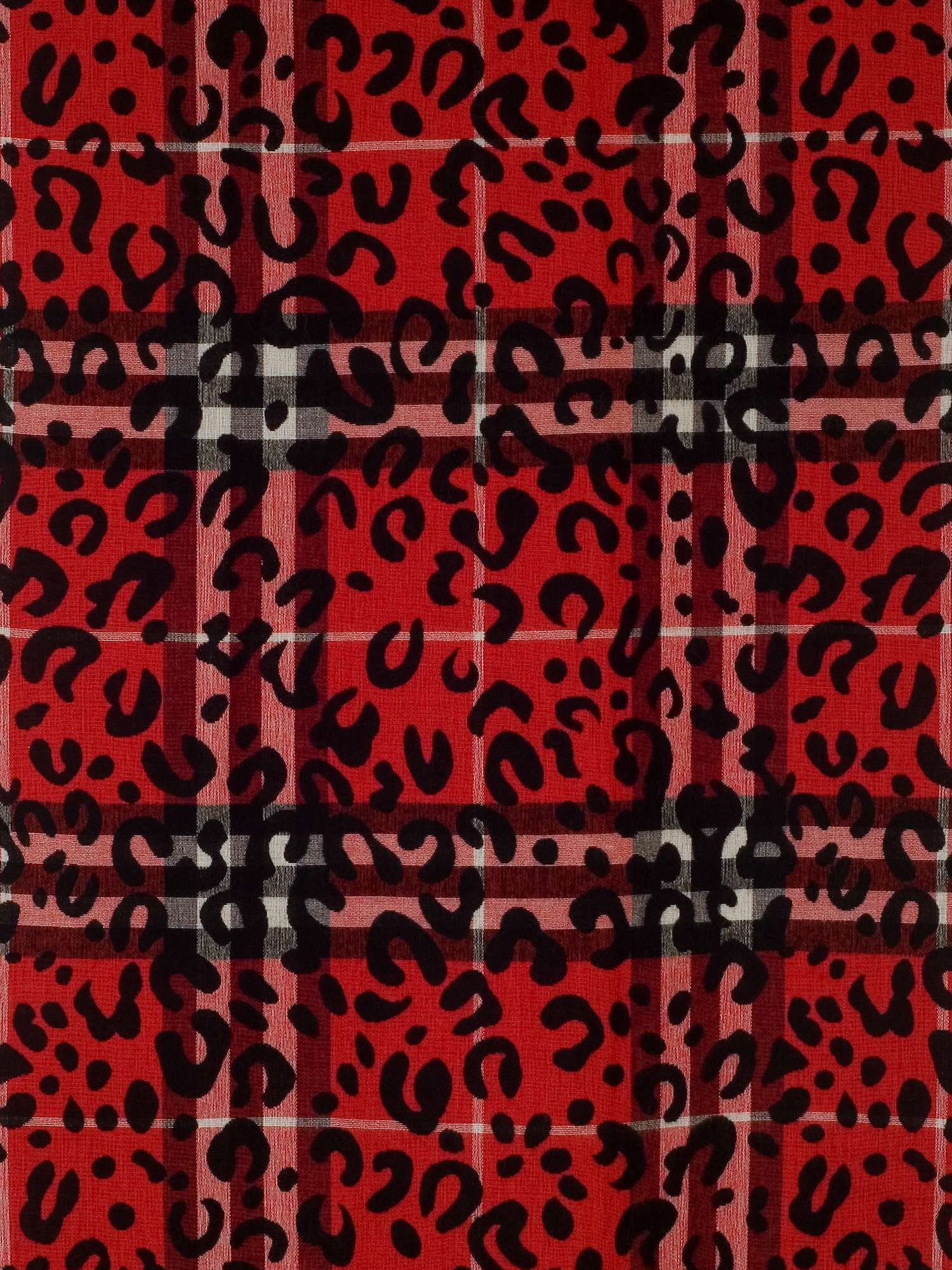 Buy chesca Animal and Check Print Scarf, Red/Black Online at johnlewis.com