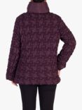 Chesca Bonfire Embroidered Quilted Coat, Plum
