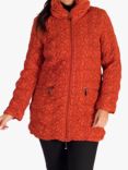 Chesca Squiggle Embroidered Quilted Coat