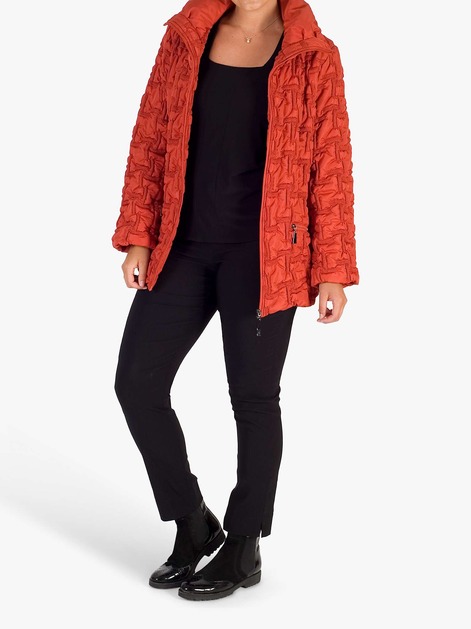 Buy Chesca Bonfire Embroidered Quilted Coat Online at johnlewis.com