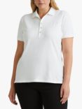 Lauren Ralph Lauren Curve Kiewick Polo Shirt, White