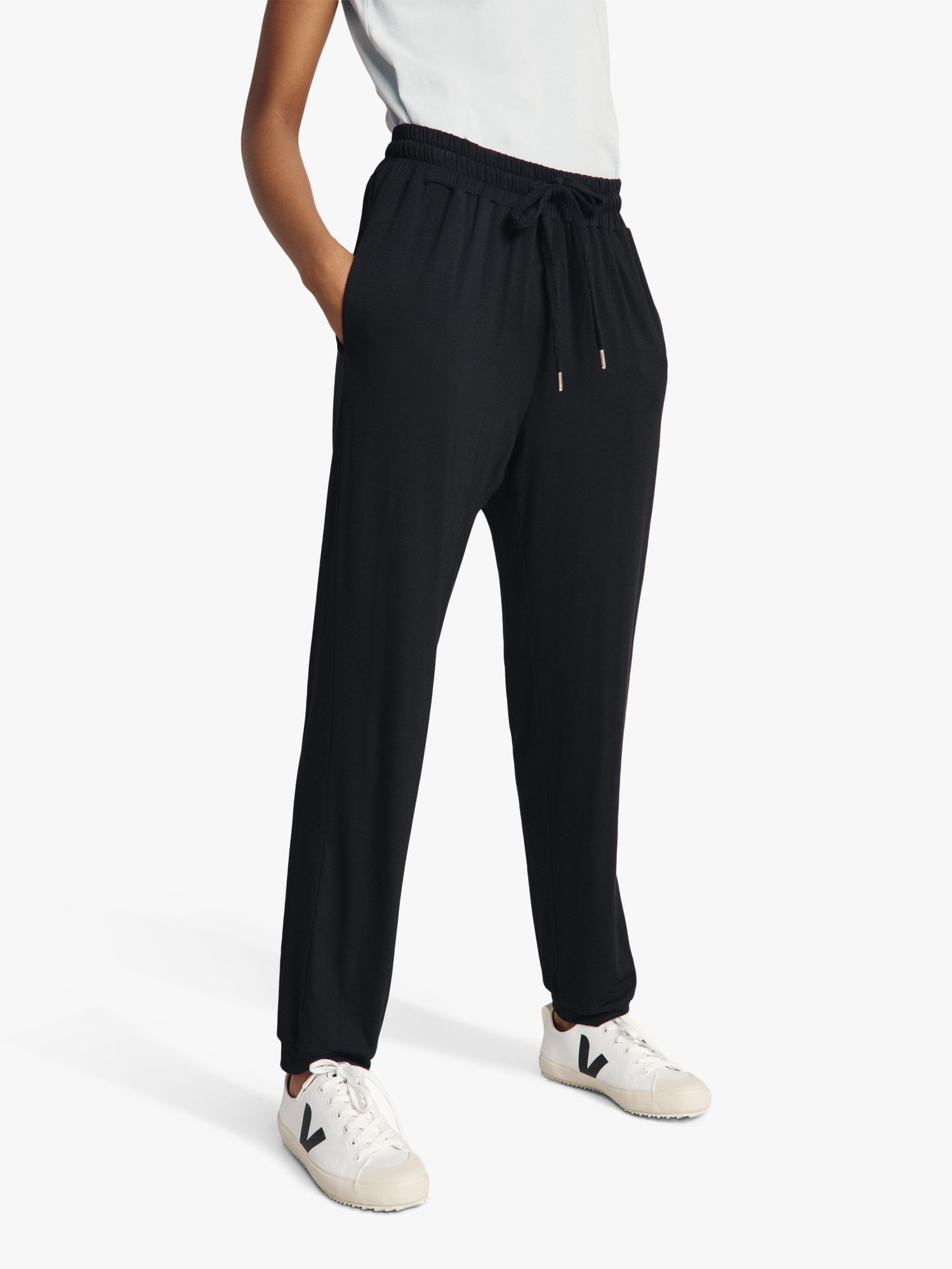 Ghost Jersey Joggers, Black at John Lewis & Partners