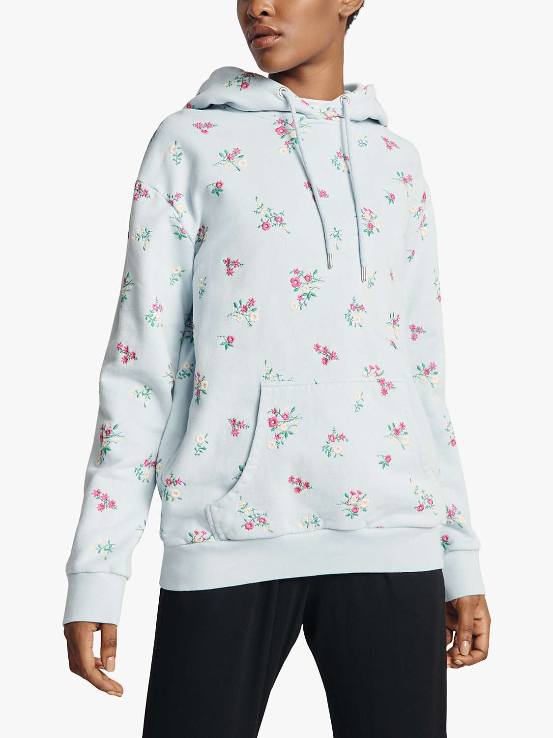 Buy Ghost Organic Cotton Floral Embroidered Hoodie Online at johnlewis.com