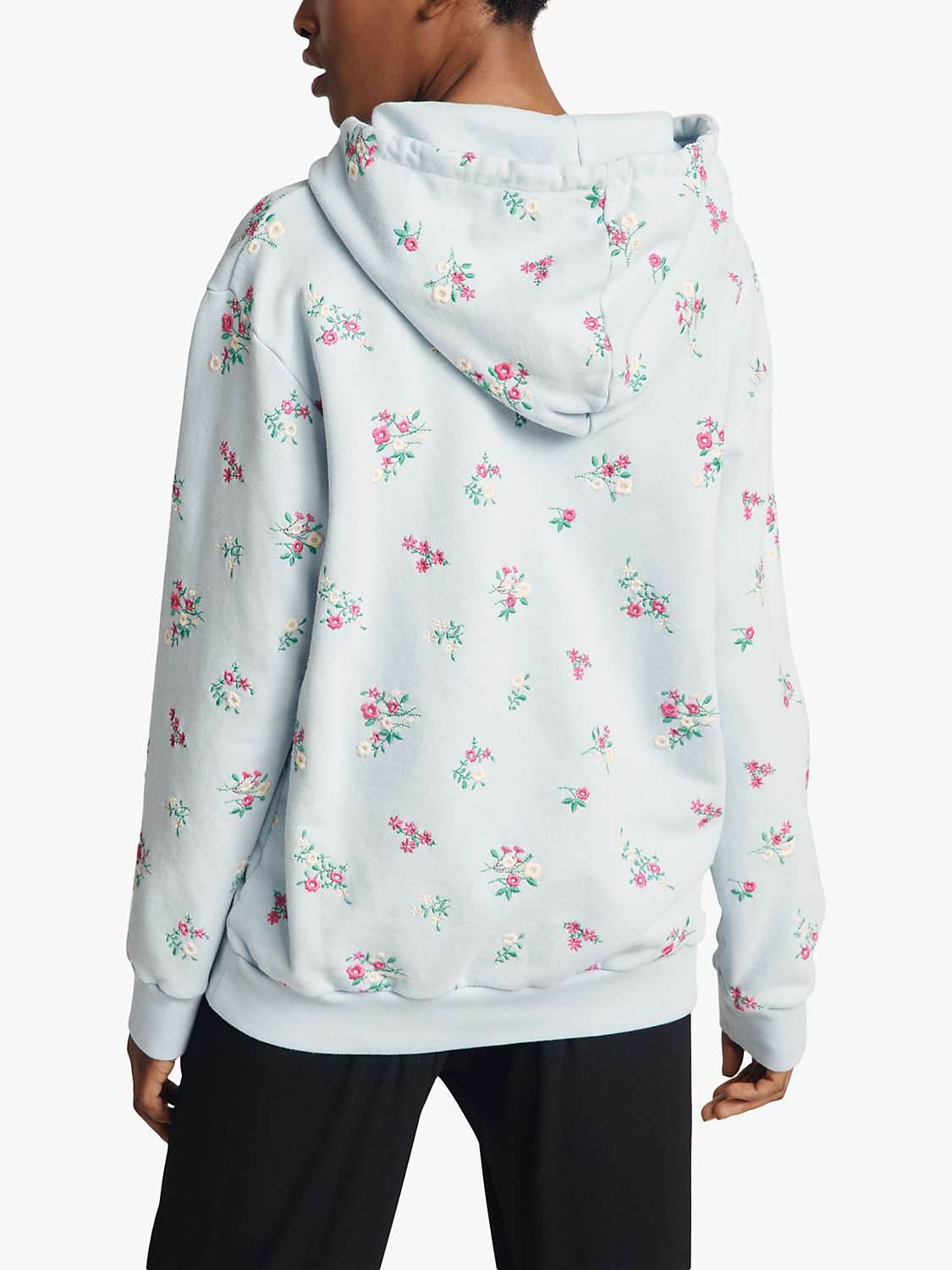 Buy Ghost Organic Cotton Floral Embroidered Hoodie Online at johnlewis.com