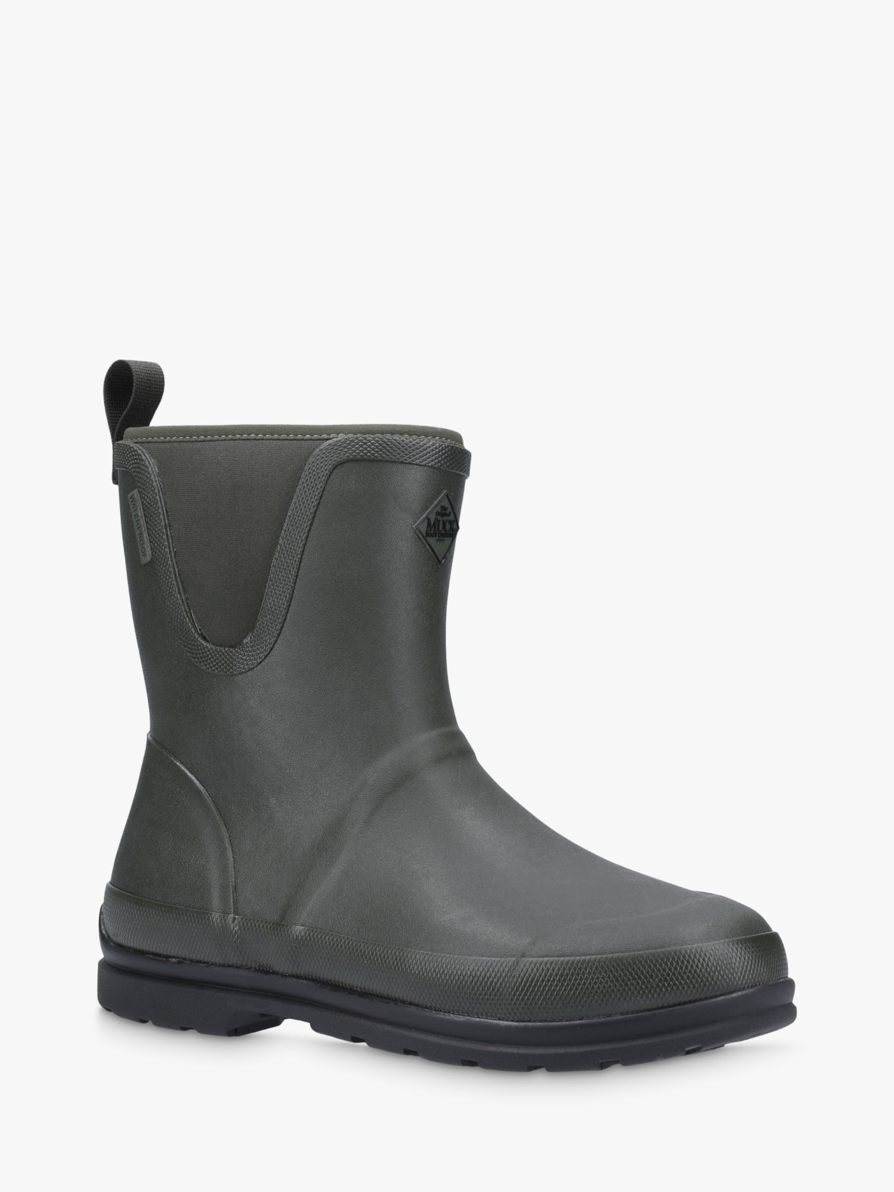 Muck Originals Pull On Mid Wellington Boots, Moss at John Lewis & Partners