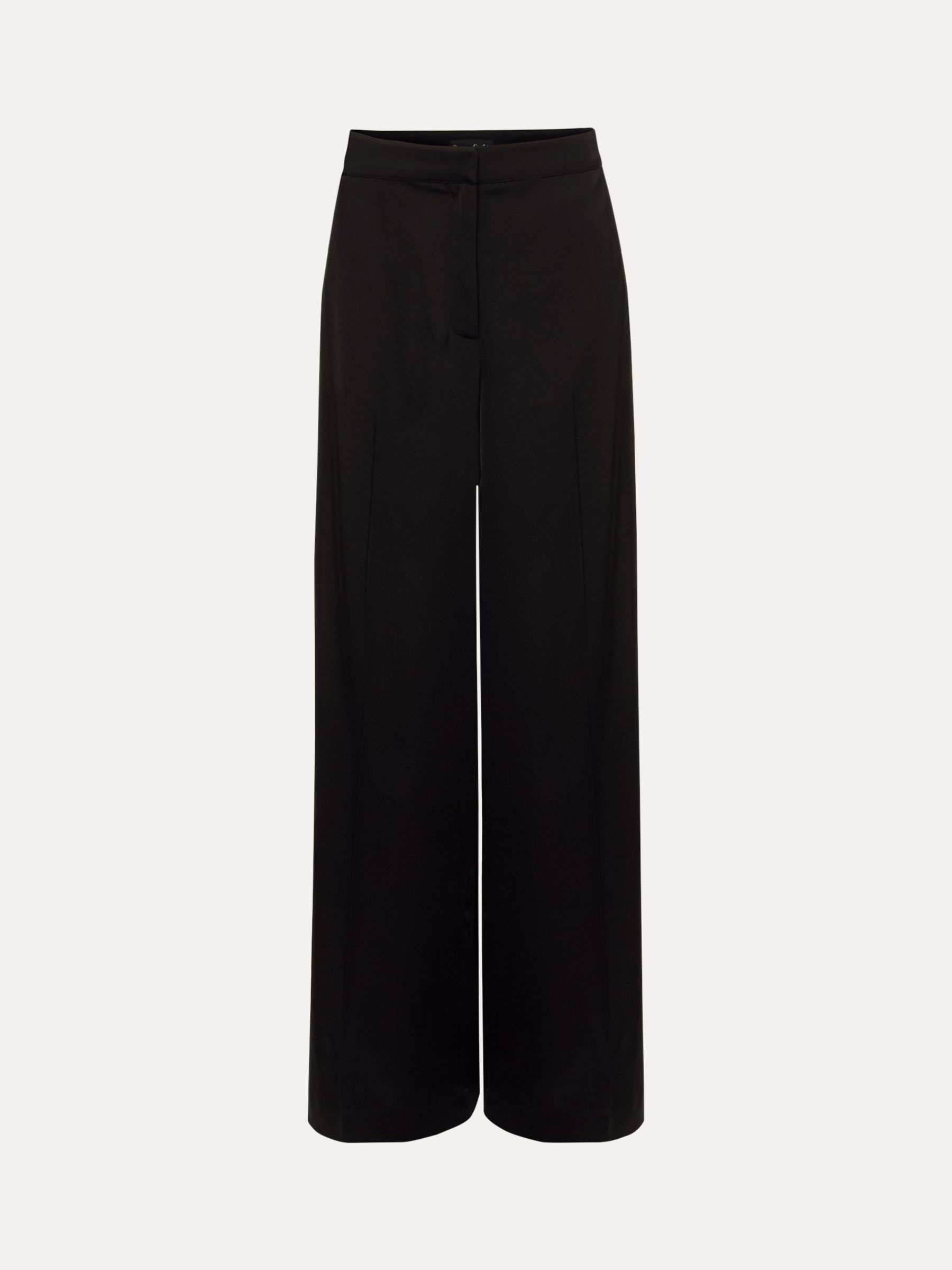 Phase Eight Florentine Wide Leg Trousers, Black at John Lewis & Partners