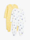 John Lewis & Partners Baby Sheep Sleepsuit, Pack of 2, Multi