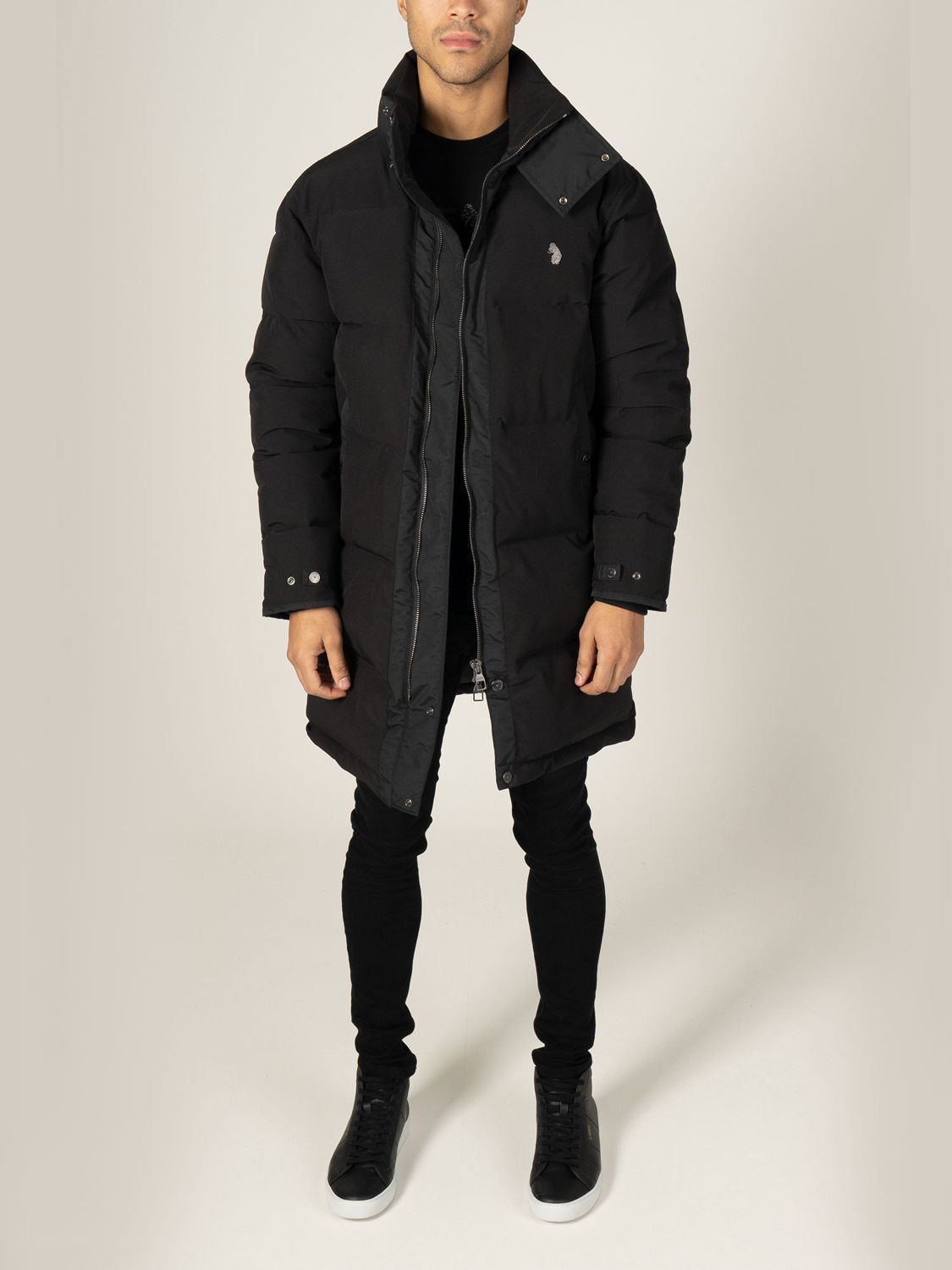 LUKE 1977 Sir Bob Padded Parka Coat, Jet Black