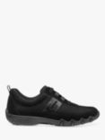 Hotter Leanne II Wide Fit Lace Up Trainers, Black Croc