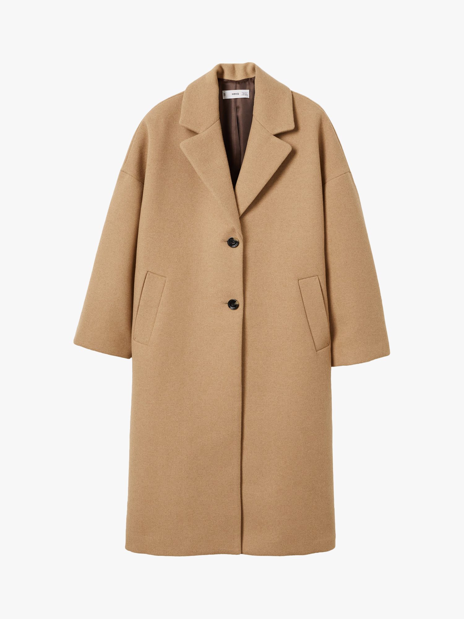 Mango Gauguin Oversized Coat, Light Beige