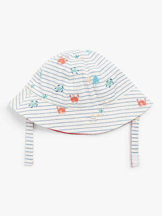 John Lewis Baby Seaside Reversible Bucket Hat, Multi