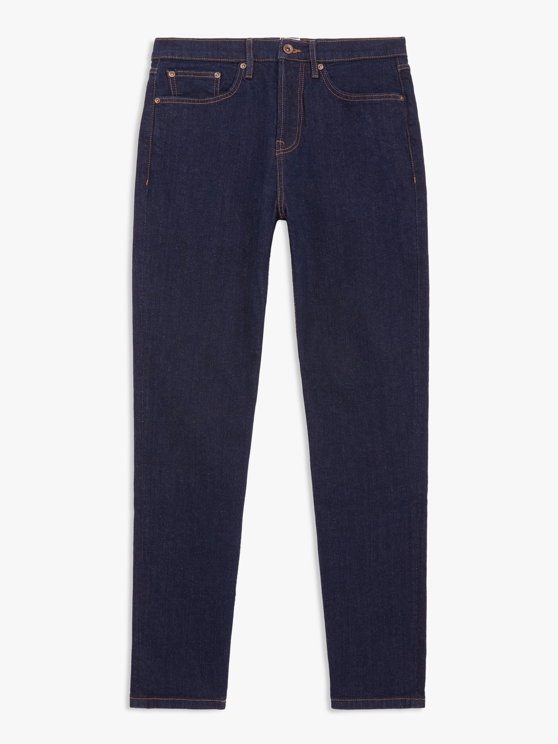 John Lewis Straight Fit Denim Jeans, Blue at John Lewis & Partners