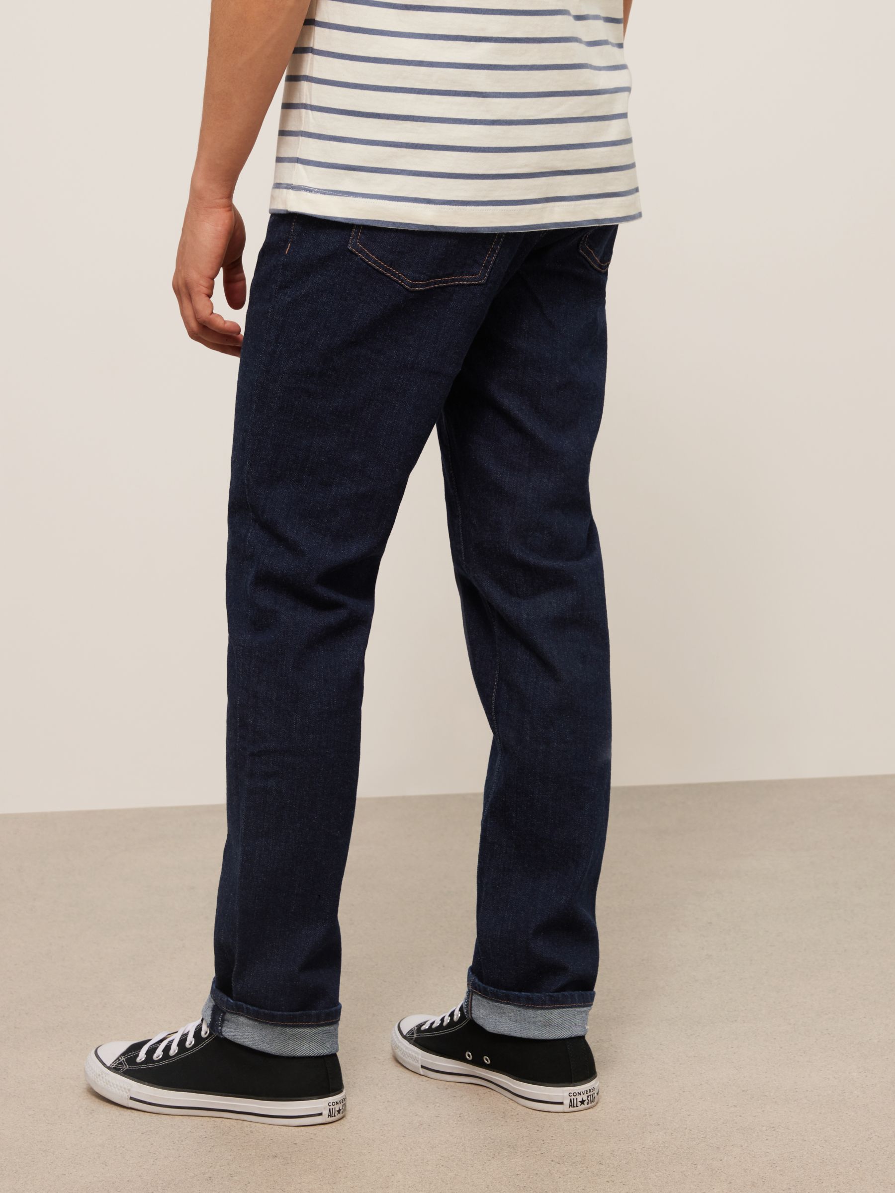 John Lewis Slim Fit Denim Jeans, Blue, 32R