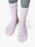 Pure Collection Cashmere Mix Bed Socks, Rose Mist