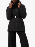Phase Eight Elva Short Quilted Coat, Black