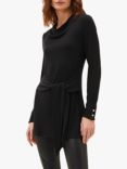 Phase Eight Maya Tie Front Knit Top, Charcoal
