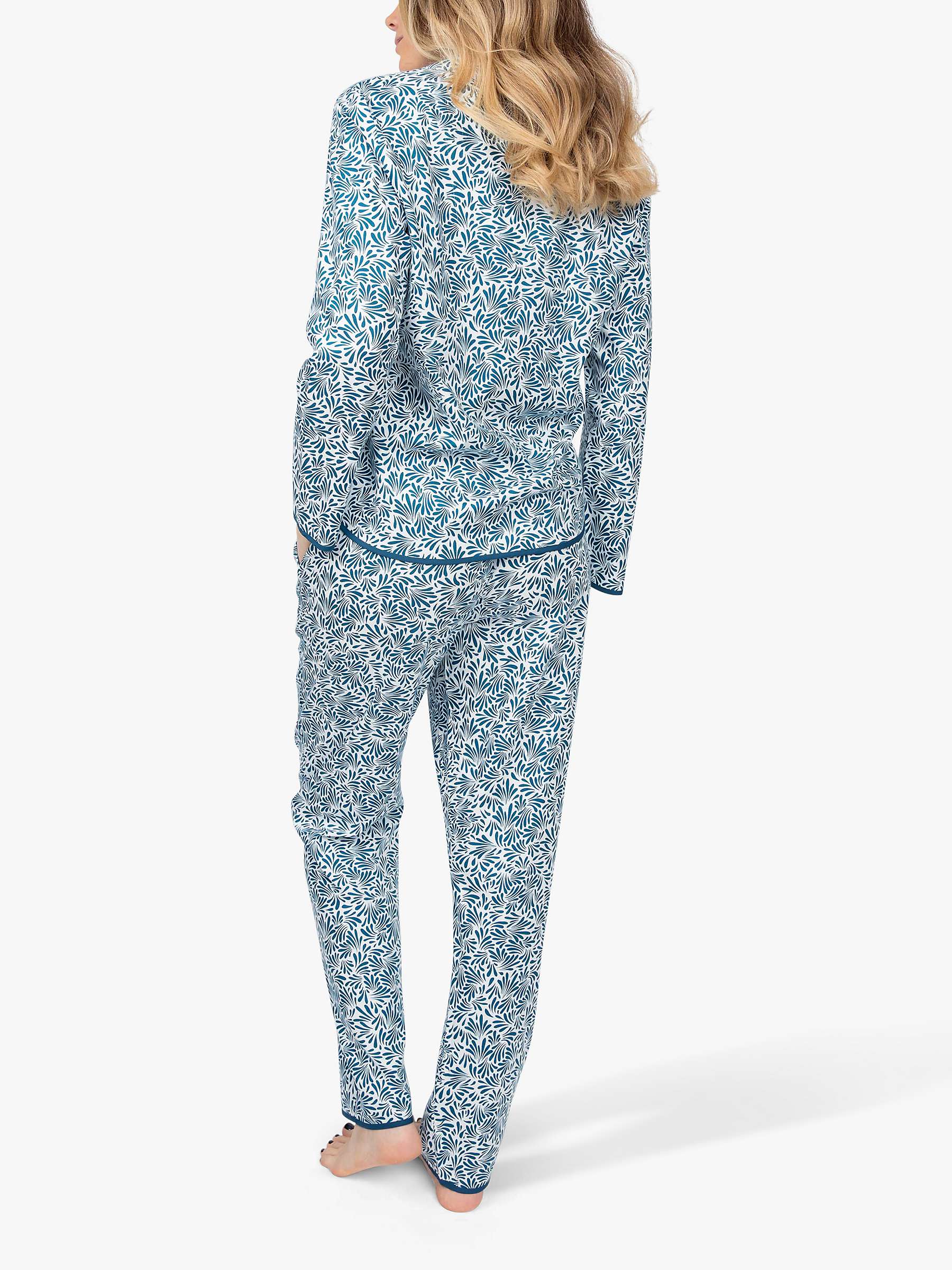Buy Cyberjammies Maria Leaf Print Pyjama Set, Teal Mix Online at johnlewis.com