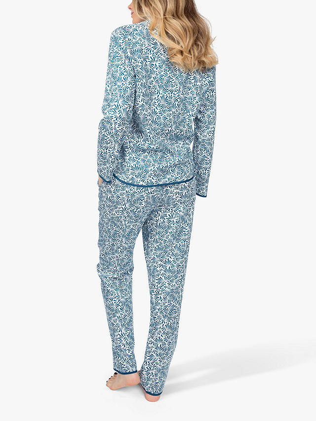 Cyberjammies Maria Leaf Print Pyjama Set, Teal Mix
