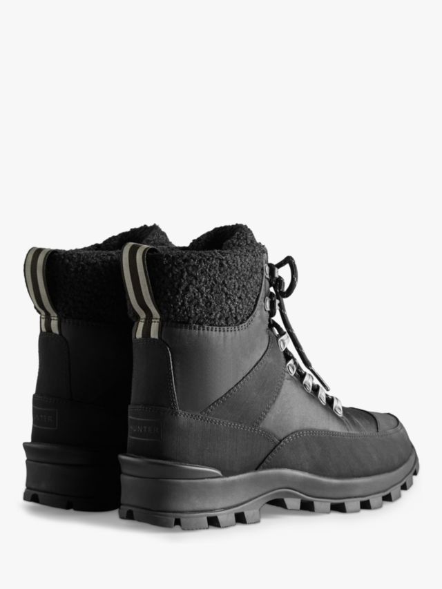 Hunter insulated black store leather hiker boots