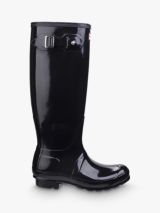 Hunter Original Tall Wellington Boots, Black Gloss at John Lewis